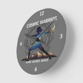 Cosmic Yoga Warrior - Galaxy Body Pose Ronde Klok (Hoek)