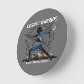 Cosmic Yoga Warrior | Galaxy Body Pose Ronde Klok (Hoek)