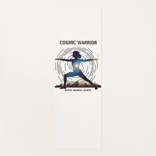 Cosmic Yoga Warrior | Galaxy Body Pose Yogamat (Voorkant)