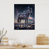 Cosmic Zebra Starlight Plains Poster (Keuken)