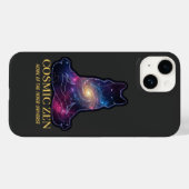Cosmic Zen Wolf – Meditating Galaxy Spirit Animal Case-Mate iPhone Case (Achterkant (horizontaal))