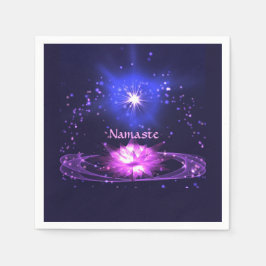 Cosmic Zen Yoga Namaste Crystal Lotus Flower Servet