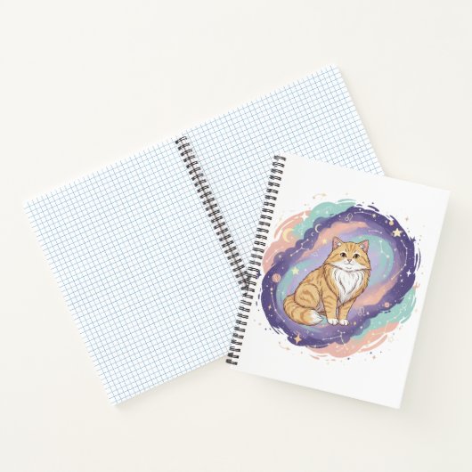 Cosmic Zodiac Cat Notebook Notitieboek (Binnen)
