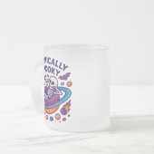 Cosmically Spooky Design Space Skeleton Halloween Matglas Koffiemok (Voorkant links)