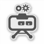 Cosmicity Logobot 3" Sticker, 6 stuks. Sticker (Voorkant)