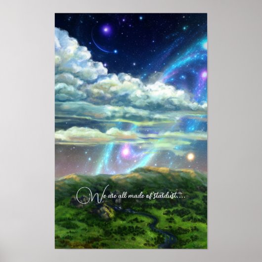 Cosmis sterren sterrenstelsel fantasie poster (Voorkant)