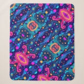Cosmisch Abstract Patroon Dekbed Sherpa Deken (Voorkant)