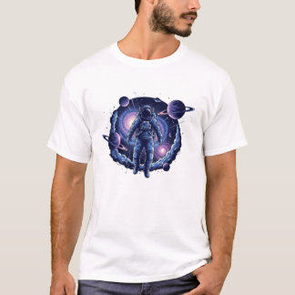 Cosmisch Astronaut T-shirt | Surrealistische Melkw