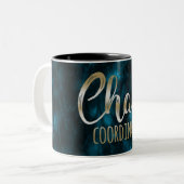 Cosmisch Blauw Chaos Coördinator Mok (Voorkant links)