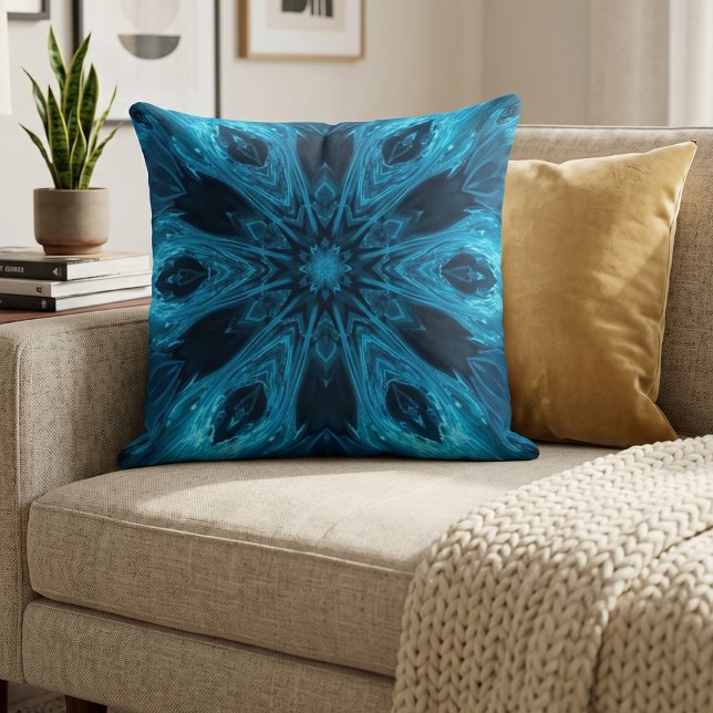Cosmisch Blauwe Mandala Kussen (Creator heeft geüpload)