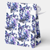 Cosmisch Glitter Vlinders Patroon Tent Bedankdoosjes (Achterkant)