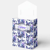 Cosmisch Glitter Vlinders Patroon Tent Bedankdoosjes (Open)