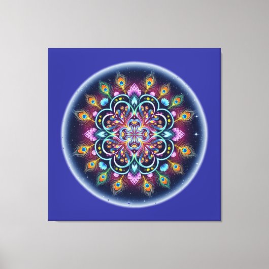 Cosmisch Mandala Canvas Wandkunst Afdruk (Voorkant)