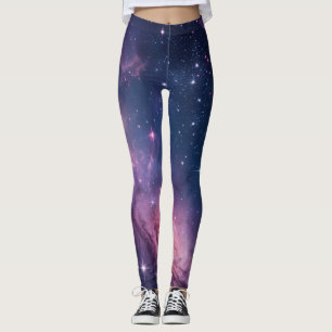 Cosmisch nevel naadloos patroon voor all-over prin leggings