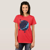 Cosmisch Planeet Ruimte Kunst T-Shirt (Voorkant volledig)