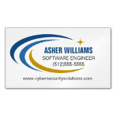 Cosmisch Software Engineer Computer IT QR Code Magnetisch Visitekaartje (Voorkant)