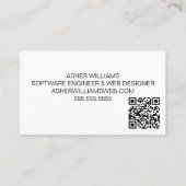Cosmisch Software Engineer Computer IT QR Code Visitekaartje (Achterkant)