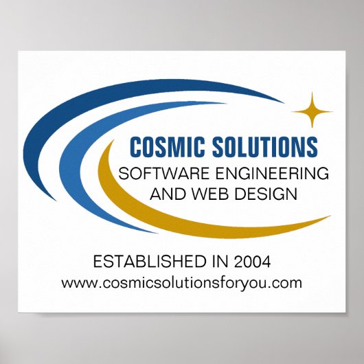 Cosmisch Software Engineer Computer Technologie Poster (Voorkant)
