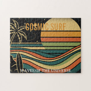Cosmisch Surf Retro Wave • Vintage Zonsondergang S Legpuzzel