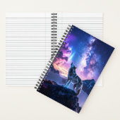 Cosmisch Wolf Spiraal Notebook Notitieboek (Binnen)