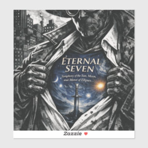 Cosmisch Zwaard Fantasie Vinyl Sticker