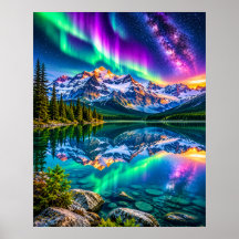 Cosmische Aurora Bergmeer - Reflectie van een ster