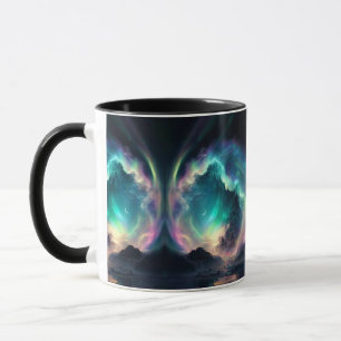 Cosmische Aurora Borealis Portaal Stelsel Fantasie Mok