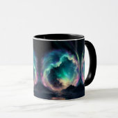 Cosmische Aurora Borealis Portaal Stelsel Fantasie Mok (Voorkant rechts)