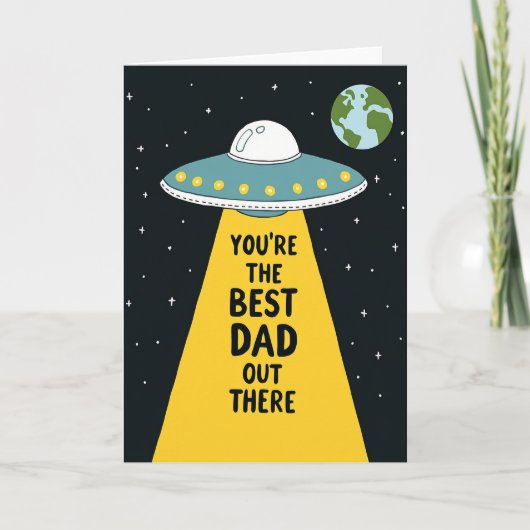 Cosmische Beste Papa Hier Kaart (Voorkant)