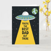 Cosmische Beste Papa Hier Kaart (Gele Bloem)