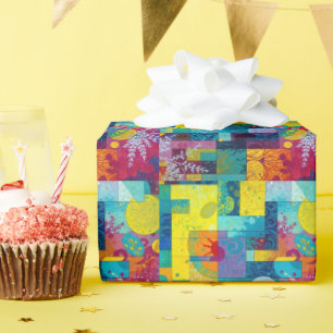 Cosmische Bloei Tuin: Abstract Mozaïek van Dromen Cadeaupapier