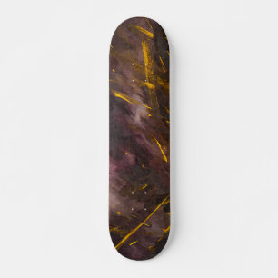 Cosmische Bronzen Nevel Marmer Skateboard