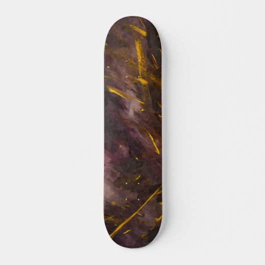 Cosmische Bronzen Nevel Marmer Skateboard (Voorkant)