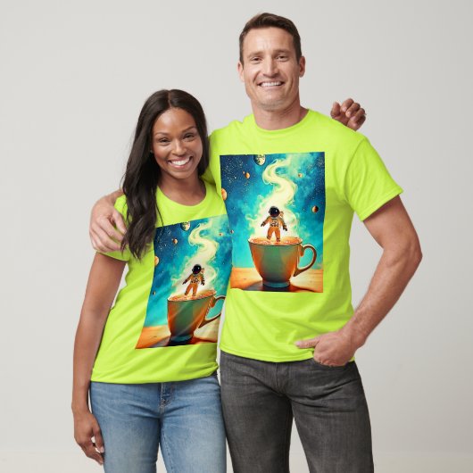 Cosmische Brouwsel: Astronaut's Coffiedroom T-shirt (Unisex)