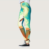Cosmische Brouwsel: Astronaut's Koffiedroom Leggings (Links)