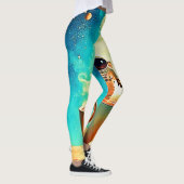 Cosmische Brouwsel: Astronaut's Koffiedroom Leggings (Rechts)