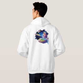 Cosmische Dromer: Hemelse Vrouw & Ruimtevis Hoodie