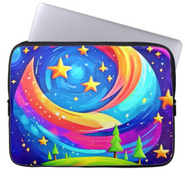 Cosmische Droomlandschap: Een Hemelse Avontuur Laptop Sleeve
