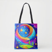 Cosmische Droomlandschap: Een Hemelse Avontuur Tote Bag (Voorkant)