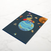 cosmische e-boek Sticker Folie Uitnodiging (Gedraaid)