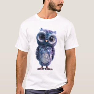 Cosmische Galaxy Uil Sterrennacht Mannen T-shirt