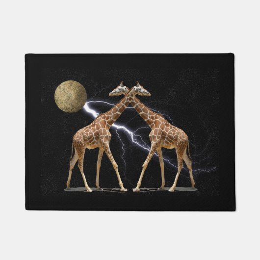 COSMISCHE GIRAFFES DEURMAT (Voorkant)