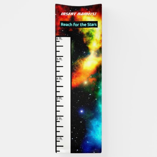 Cosmische Groeimeter 2 Spandoek (Verticaal)