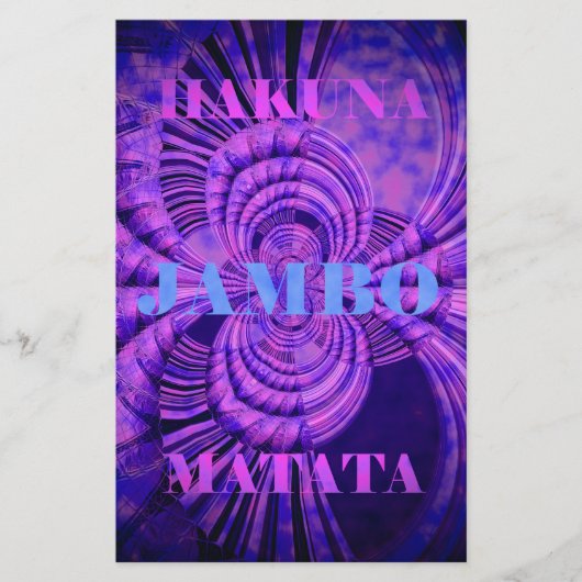 Cosmische Hakuna Kunstprint Briefpapier (Voorkant)