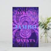 Cosmische Hakuna Kunstprint Briefpapier (Staand voorkant)