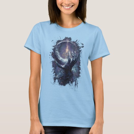 Cosmische Hand Donkere Fantasy Dames T-Shirt (Voorkant)