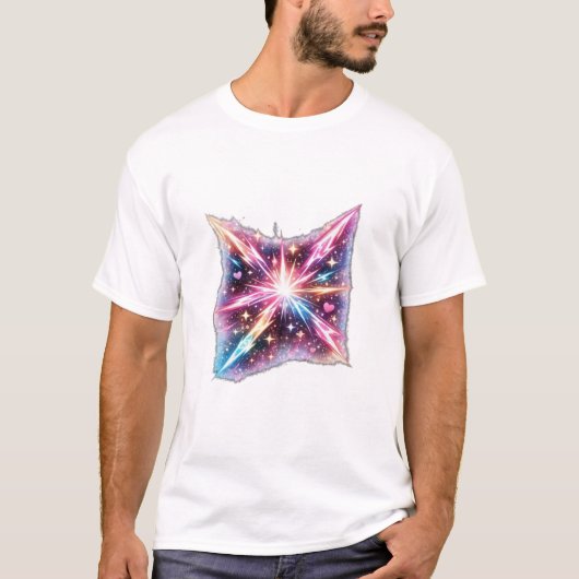 Cosmische Hartburst Sterrenstelsel Starburst Ruimt T-shirt (Voorkant)