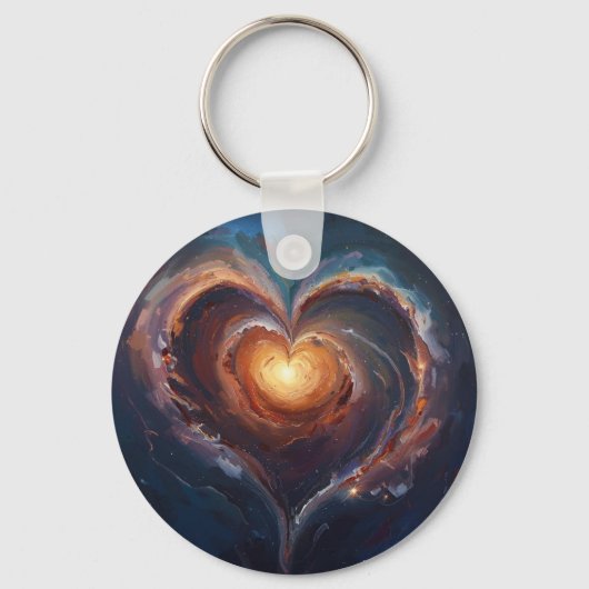 Cosmische Hartsterrenstelsel Liefdeskunst – Univer Sleutelhanger (Voorkant)
