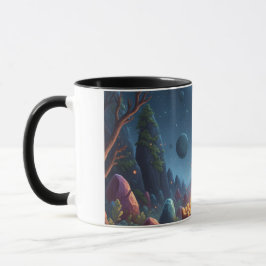 Cosmische Kampvuur Magisch Bos Koffiemok Mok
