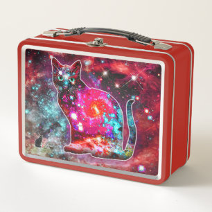 Cosmische Kat Alpha Metalen Lunchbox